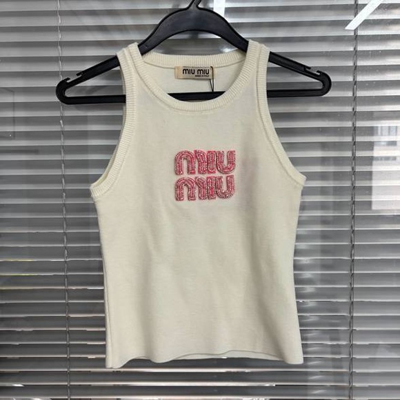 Miu Miu White Tank Top - Picture 1 of 4